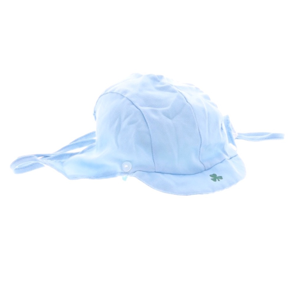 Blue baby bonnet hat Irish shamrock baby boy 6-12 months Sun hat string like new